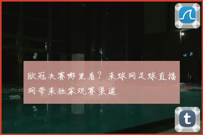 欧冠决赛哪里看？来球网足球直播网带来独家观赛渠道